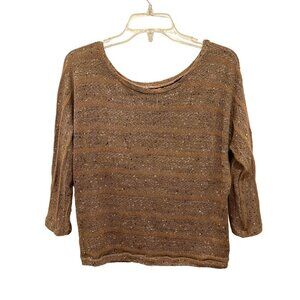 Women's Small Free People Tunic Knitted Cotton Linen Sweater